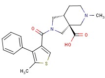 (3aS*,7aR*)-5-methyl-2-[(5-methyl-4-phenyl-3-thienyl)carbonyl]octahydro-3aH-pyrrolo[3,4-c]pyridine-3a-carboxylic acid