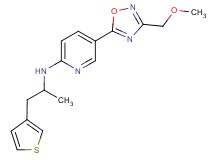 5-[3-(methoxymethyl)-1,2,4-oxadiazol-5-yl]-N-[1-methyl-2-(3-thienyl)ethyl]-2-pyridinamine