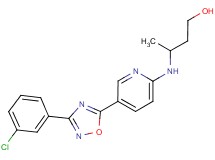 3-({5-[3-(3-chlorophenyl)-1,2,4-oxadiazol-5-yl]pyridin-2-yl}amino)butan-1-ol
