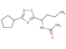 N-[1-(3-cyclopentyl-1,2,4-oxadiazol-5-yl)butyl]acetamide