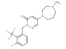2-[3-fluoro-2-(trifluoromethyl)benzyl]-5-(4-methyl-1,4-diazepan-1-yl)pyridazin-3(2H)-one