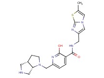 6-[rel-(3aS,6aS)-hexahydropyrrolo[3,4-b]pyrrol-1(2H)-ylmethyl]-2-hydroxy-N-[(2-methylimidazo[2,1-b][1,3]thiazol-6-yl)methyl]nicotinamide