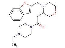 4-(1-benzofuran-2-ylmethyl)-3-[2-(4-ethyl-1-piperazinyl)-2-oxoethyl]morpholine