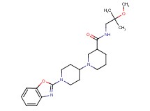 1'-(1,3-benzoxazol-2-yl)-N-(2-methoxy-2-methylpropyl)-1,4'-bipiperidine-3-carboxamide