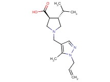 (3S*,4S*)-1-[(1-allyl-5-methyl-1H-pyrazol-4-yl)methyl]-4-isopropyl-3-pyrrolidinecarboxylic acid