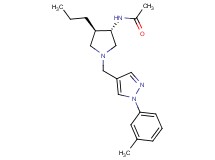 N-((3S*,4R*)-1-{[1-(3-methylphenyl)-1H-pyrazol-4-yl]methyl}-4-propylpyrrolidin-3-yl)acetamide
