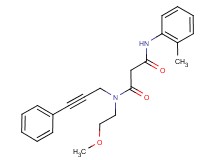N-(2-methoxyethyl)-N'-(2-methylphenyl)-N-(3-phenylprop-2-yn-1-yl)malonamide