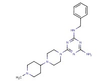N-benzyl-6-[4-(1-methylpiperidin-4-yl)piperazin-1-yl]-1,3,5-triazine-2,4-diamine