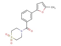 4-[3-(5-methyl-2-furyl)benzoyl]thiomorpholine 1,1-dioxide