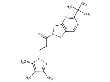 2-tert-butyl-6-[3-(3,4,5-trimethyl-1H-pyrazol-1-yl)propanoyl]-6,7-dihydro-5H-pyrrolo[3,4-d]pyrimidine