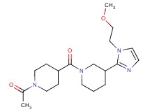 1-[(1-acetyl-4-piperidinyl)carbonyl]-3-[1-(2-methoxyethyl)-1H-imidazol-2-yl]piperidine
