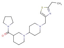 1'-[(2-ethyl-1,3-thiazol-4-yl)methyl]-3-(pyrrolidin-1-ylcarbonyl)-1,4'-bipiperidine