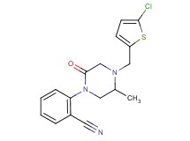 2-{4-[(5-chloro-2-thienyl)methyl]-5-methyl-2-oxo-1-piperazinyl}benzonitrile