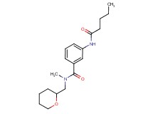 N-methyl-3-(pentanoylamino)-N-(tetrahydro-2H-pyran-2-ylmethyl)benzamide