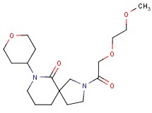 2-[(2-methoxyethoxy)acetyl]-7-(tetrahydro-2H-pyran-4-yl)-2,7-diazaspiro[4.5]decan-6-one