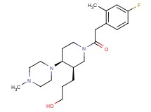 3-[(3R*,4S*)-1-[(4-fluoro-2-methylphenyl)acetyl]-4-(4-methylpiperazin-1-yl)piperidin-3-yl]propan-1-ol