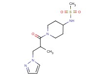 N-{1-[2-methyl-3-(1H-pyrazol-1-yl)propanoyl]-4-piperidinyl}methanesulfonamide