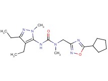 N-[(5-cyclopentyl-1,2,4-oxadiazol-3-yl)methyl]-N'-(3,4-diethyl-1-methyl-1H-pyrazol-5-yl)-N-methylurea