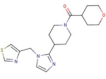 1-(tetrahydro-2H-pyran-4-ylcarbonyl)-4-[1-(1,3-thiazol-4-ylmethyl)-1H-imidazol-2-yl]piperidine