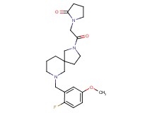 1-{2-[7-(2-fluoro-5-methoxybenzyl)-2,7-diazaspiro[4.5]dec-2-yl]-2-oxoethyl}-2-pyrrolidinone