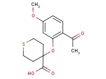 4-(2-acetyl-5-methoxyphenoxy)tetrahydro-2H-thiopyran-4-carboxylic acid