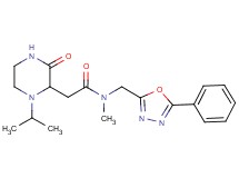 2-(1-isopropyl-3-oxo-2-piperazinyl)-N-methyl-N-[(5-phenyl-1,3,4-oxadiazol-2-yl)methyl]acetamide
