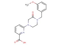 6-[4-(3-methoxybenzyl)-3-oxo-1-piperazinyl]-2-pyridinecarboxylic acid