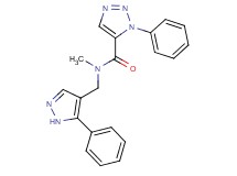 N-methyl-1-phenyl-N-[(5-phenyl-1H-pyrazol-4-yl)methyl]-1H-1,2,3-triazole-5-carboxamide