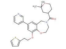 4-[(2,2-dimethyltetrahydro-2H-pyran-4-yl)carbonyl]-7-(3-pyridinyl)-9-[2-(2-thienyl)ethoxy]-2,3,4,5-tetrahydro-1,4-benzoxazepine