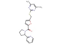 4,6-dimethyl-2-{[(5-{[2-(2-pyridinyl)-1-pyrrolidinyl]carbonyl}-2-furyl)methyl]thio}pyrimidine trifluoroacetate