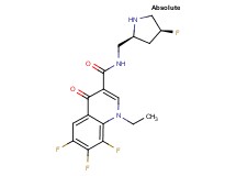 1-ethyl-6,7,8-trifluoro-N-{[(2S,4S)-4-fluoro-2-pyrrolidinyl]methyl}-4-oxo-1,4-dihydro-3-quinolinecarboxamide hydrochloride