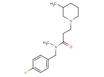 N-(4-fluorobenzyl)-N-methyl-3-(3-methyl-1-piperidinyl)propanamide trifluoroacetate