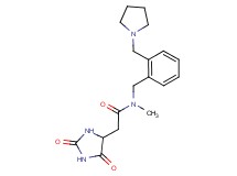 2-(2,5-dioxoimidazolidin-4-yl)-N-methyl-N-[2-(pyrrolidin-1-ylmethyl)benzyl]acetamide