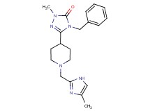 4-benzyl-2-methyl-5-{1-[(4-methyl-1H-imidazol-2-yl)methyl]piperidin-4-yl}-2,4-dihydro-3H-1,2,4-triazol-3-one