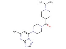 7-{4-[(1-isopropyl-4-piperidinyl)carbonyl]-1-piperazinyl}-5-methyl[1,2,4]triazolo[1,5-a]pyrimidine