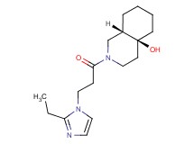 (4aS*,8aS*)-2-[3-(2-ethyl-1H-imidazol-1-yl)propanoyl]octahydroisoquinolin-4a(2H)-ol