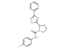 N-(4-fluorophenyl)-2-(3-phenyl-1,2,4-oxadiazol-5-yl)-1-pyrrolidinecarboxamide