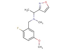 (2-fluoro-5-methoxybenzyl)(1-isoxazol-3-ylethyl)methylamine