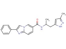 N-[1-methyl-2-(3-methyl-1H-pyrazol-5-yl)ethyl]-2-phenylimidazo[1,2-a]pyridine-6-carboxamide