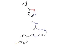 N-[(5-cyclopropyl-3-isoxazolyl)methyl]-5-(4-fluorophenyl)pyrazolo[1,5-a]pyrimidin-7-amine