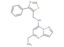 5-ethyl-N-[(4-phenyl-1,3-thiazol-5-yl)methyl]pyrazolo[1,5-a]pyrimidin-7-amine