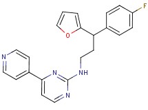 N-[3-(4-fluorophenyl)-3-(2-furyl)propyl]-4-(4-pyridinyl)-2-pyrimidinamine