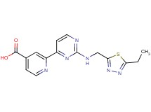 2-(2-{[(5-ethyl-1,3,4-thiadiazol-2-yl)methyl]amino}pyrimidin-4-yl)isonicotinic acid