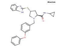 (4R)-4-(1H-benzimidazol-2-ylthio)-N-cyclopropyl-1-(3-phenoxybenzyl)-L-prolinamide