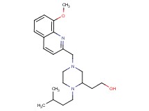 2-[4-[(8-methoxy-2-quinolinyl)methyl]-1-(3-methylbutyl)-2-piperazinyl]ethanol