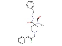 8-[(2Z)-2-chloro-3-phenyl-2-propen-1-yl]-1-methyl-3-(2-phenylethyl)-1,3,8-triazaspiro[4.5]decane-2,4-dione
