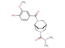 (1R*,5R*)-6-(4-hydroxy-3-methoxybenzoyl)-N,N-dimethyl-3,6-diazabicyclo[3.2.2]nonane-3-carboxamide