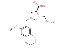 (3S*,4S*)-1-[(7-methoxy-2,3-dihydro-1,4-benzodioxin-6-yl)methyl]-4-propylpyrrolidine-3-carboxylic acid
