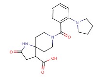 2-oxo-8-(2-pyrrolidin-1-ylbenzoyl)-1,8-diazaspiro[4.5]decane-4-carboxylic acid