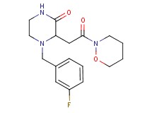 4-(3-fluorobenzyl)-3-[2-(1,2-oxazinan-2-yl)-2-oxoethyl]-2-piperazinone